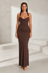 Robe longue col bénitier dos nu