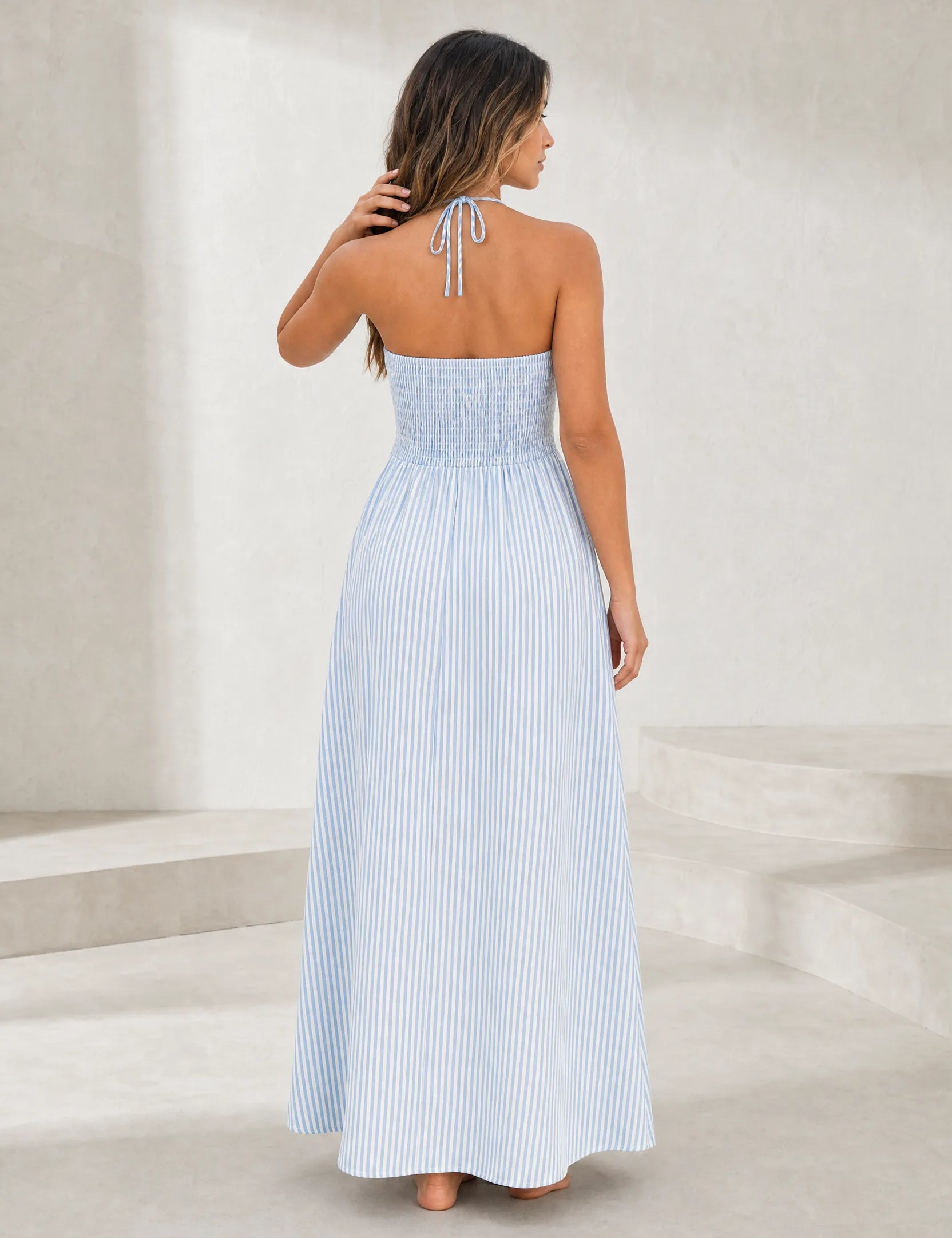 Robe longue col licou dos nu | Lounelle Paris