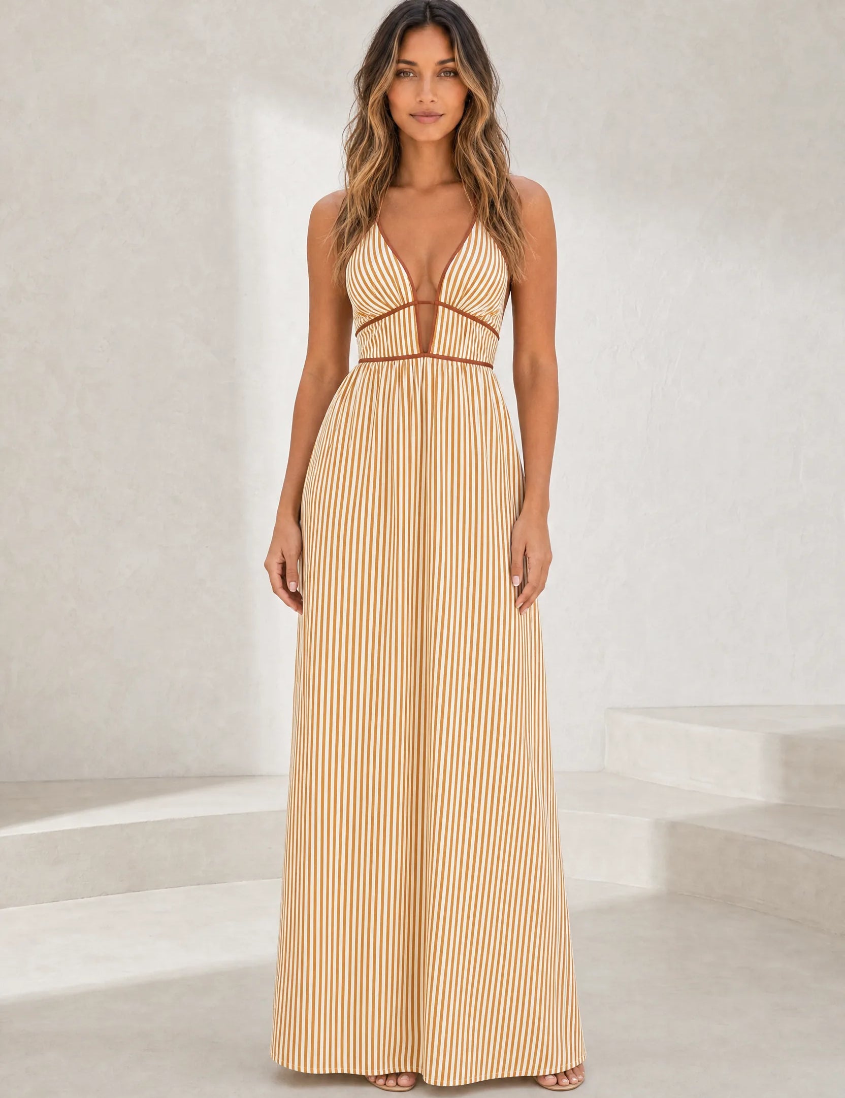 Robe longue col licou dos nu | Lounelle Paris
