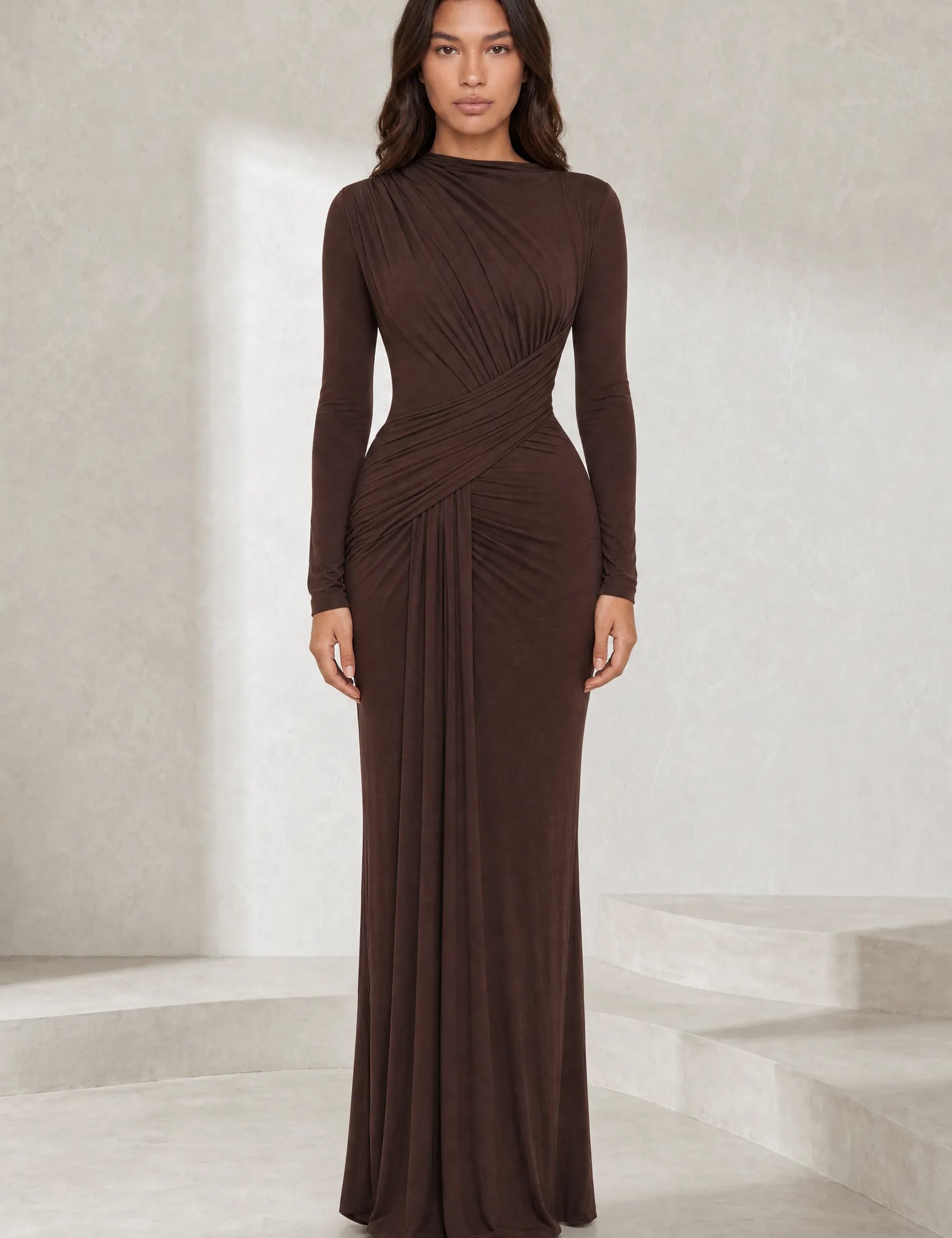 Robe longue drapée | Lounelle Paris