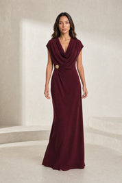 Robe longue fluide col drapé | Lounelle Paris
