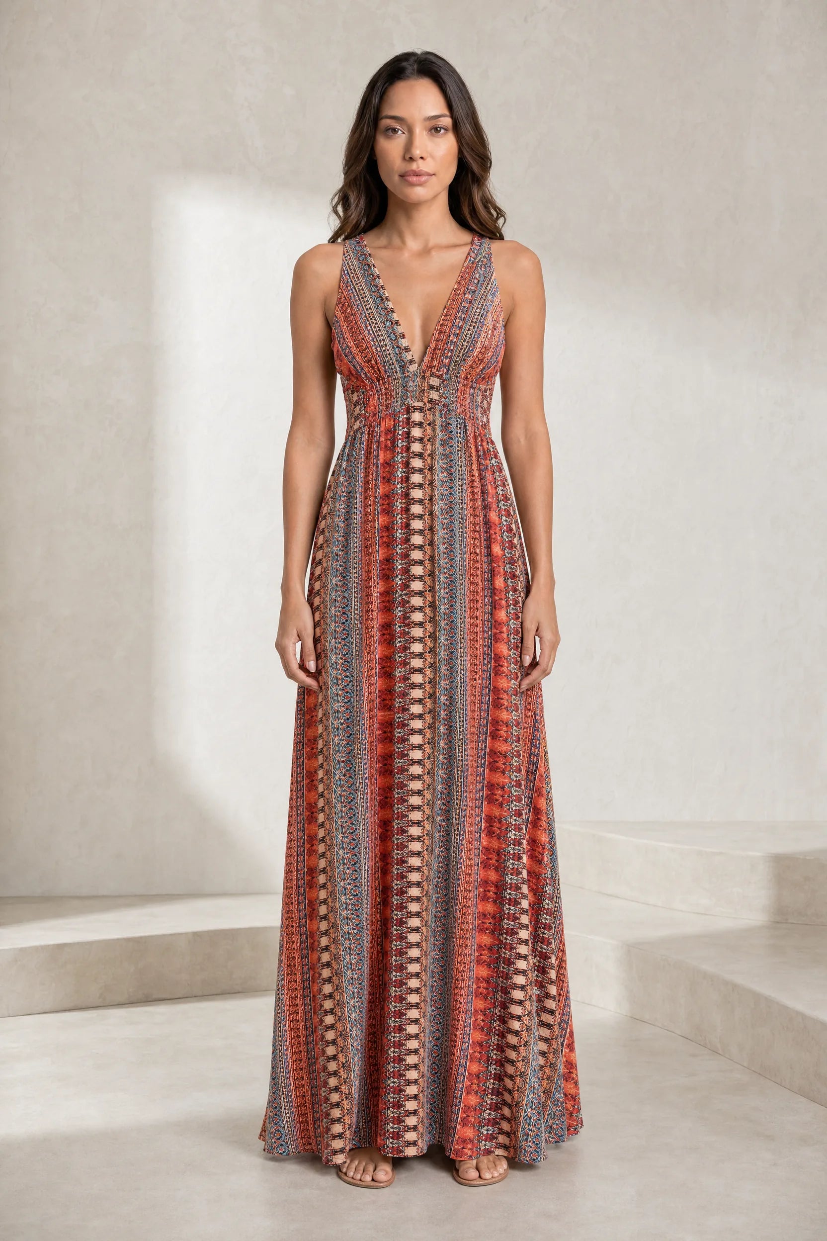Robe longue fluide dos nu | Lounelle Paris