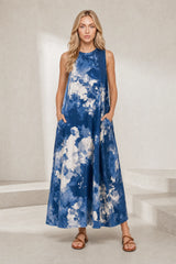 Robe longue tie-dye
