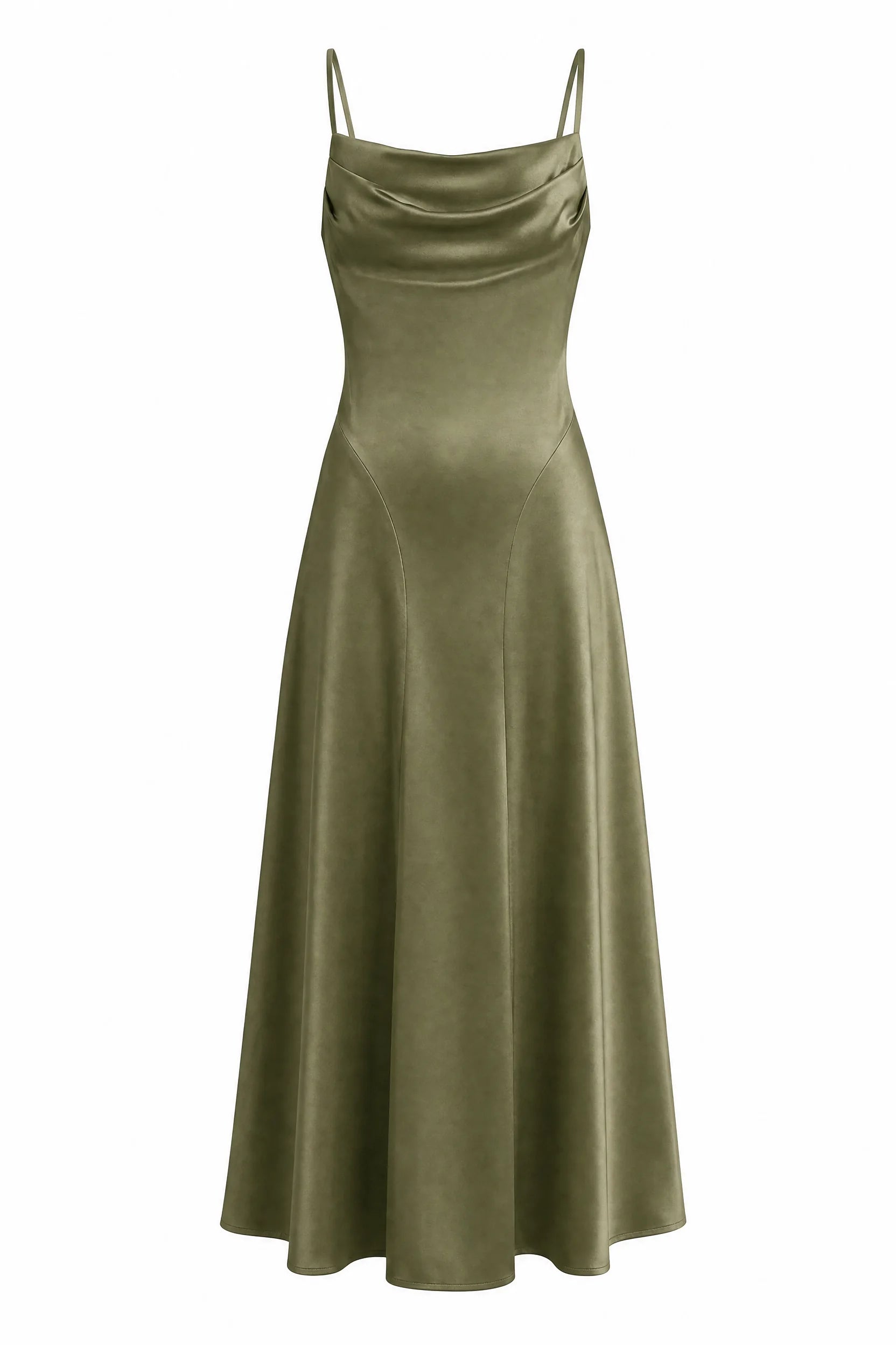 Robe longue vert militaire dos lacé | Lounelle Paris