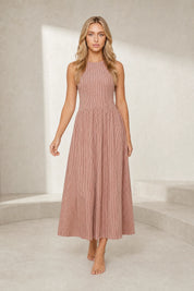 Robe longue vichy smockée | Lounelle Paris