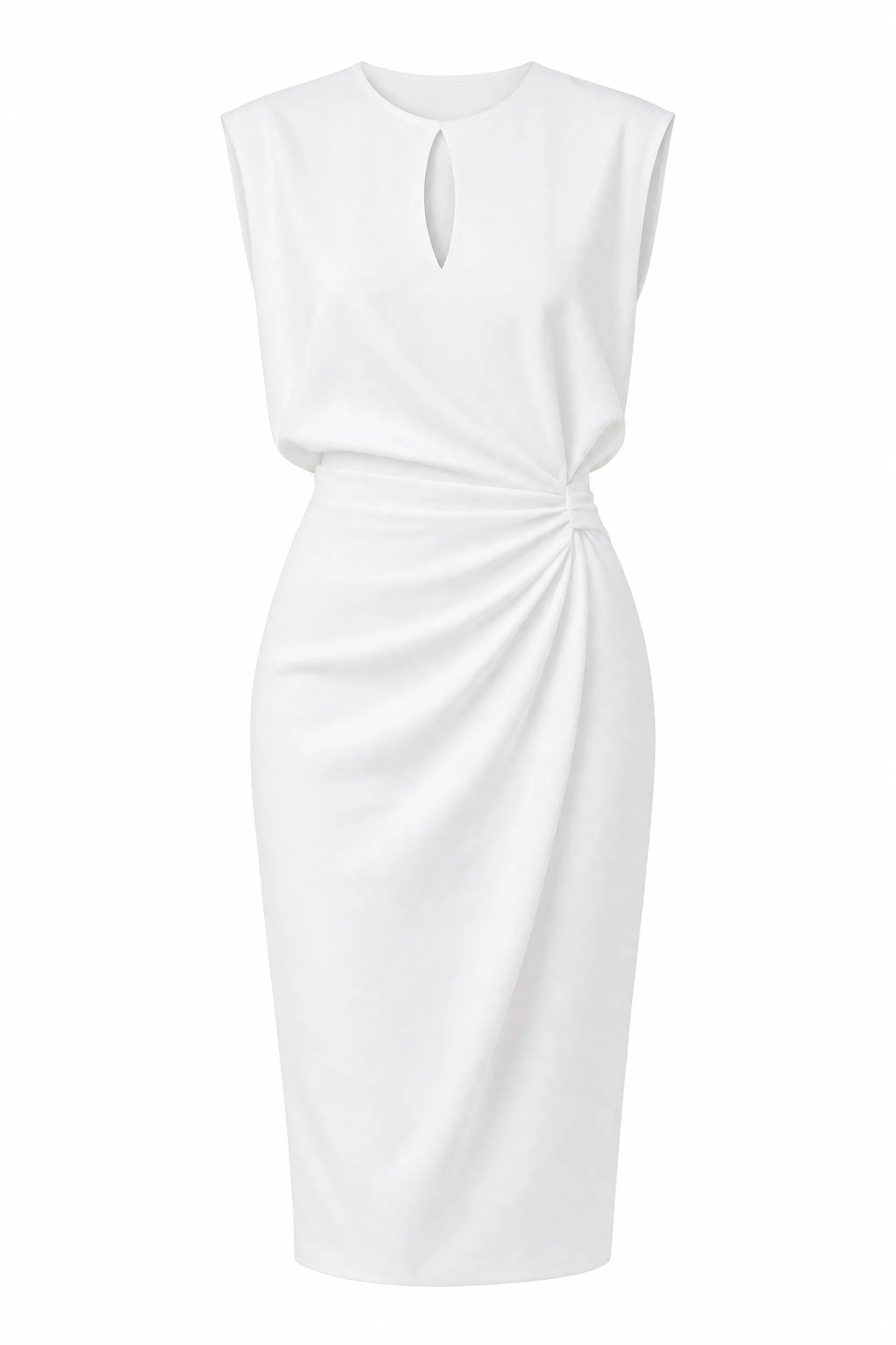 Robe sans manches encolure ajourée | Lounelle Paris