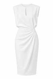 Robe sans manches encolure ajourée | Lounelle Paris
