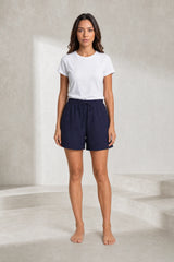 Short ample à taille élastique