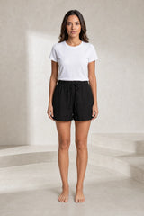 Short ample à taille élastique