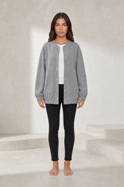 Veste grise mi-longue ample | Lounelle Paris