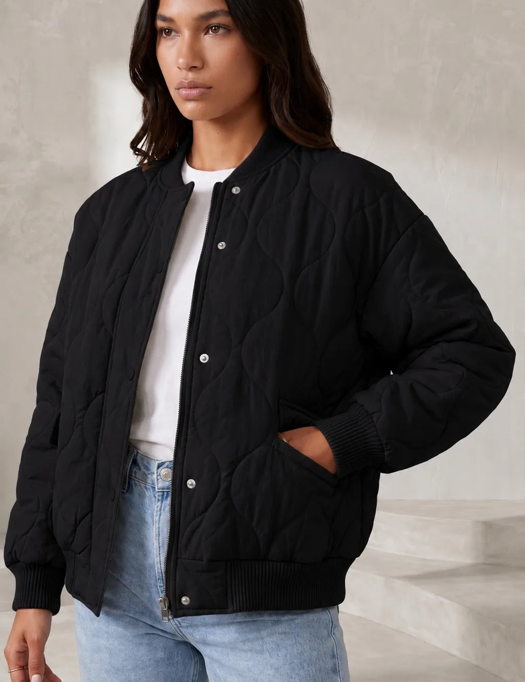 Veste matelassée ample col montant | Lounelle Paris