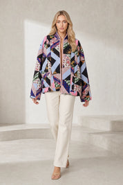 Veste matelassée imprimée ample | Lounelle Paris